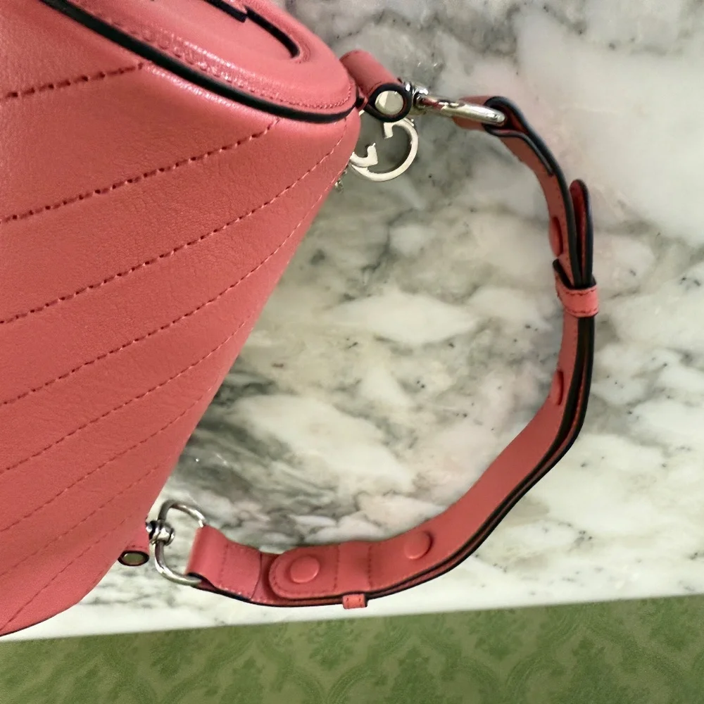 Gucci 760170 Blondie Sakai Green‎ Be PINK Leather Bag